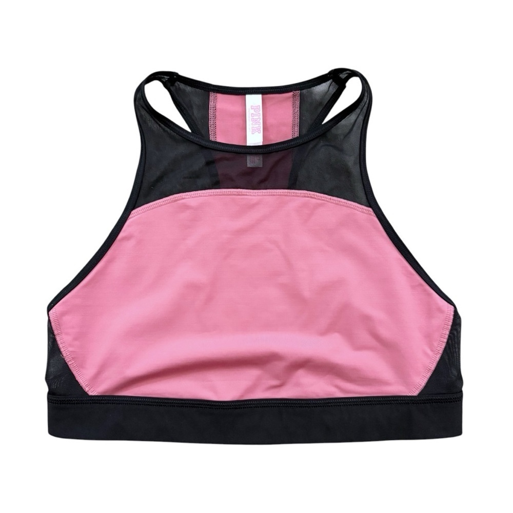 VS PINK High Neck Mesh Sports Bra